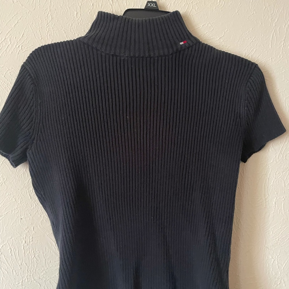 Tommy hilfiger black short sleeve turtleneck